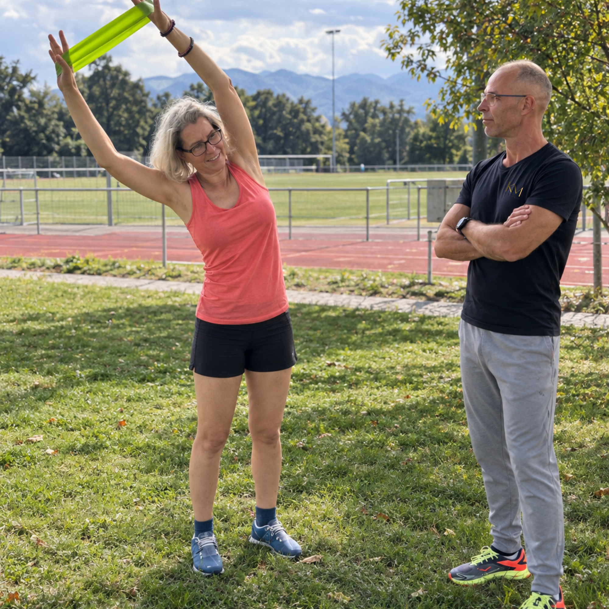personal-training-outdoor Persönliches Strength & Longevity Coaching mit weiblicher Klientin